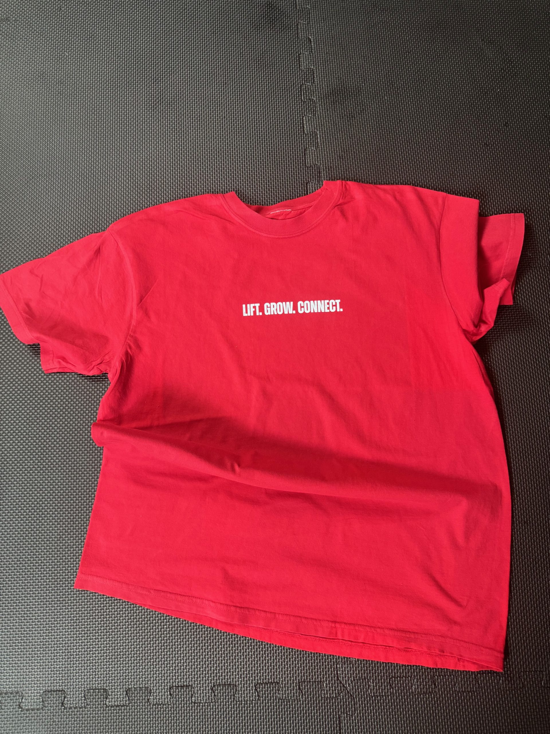 TWLT Athletics Lift Grow Connect Pump Cover - Red shirt With White Logo - Image 3
